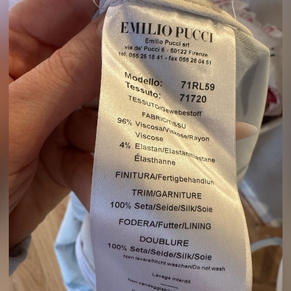 EMILIO PUCCI Tiered Short Sleeve Dress Size 8 NWT (FLAWED) - Picture 6 of 7